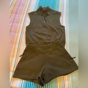 EUC Allyson Felix Athleta 1/4 zip Vest and Shorts (never worn).
